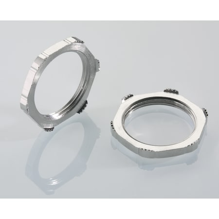 Pflitsch Lock Nut, M16-1.50, Nickel Plated Brass, Nickel GMM216/7PA